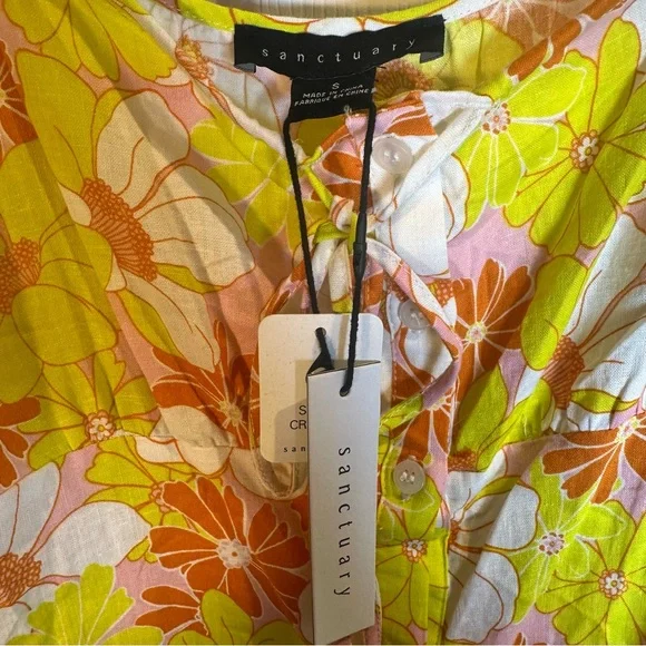 Sanctuary Yellow Orange Mini Sundress NWT - Picture 8 of 10